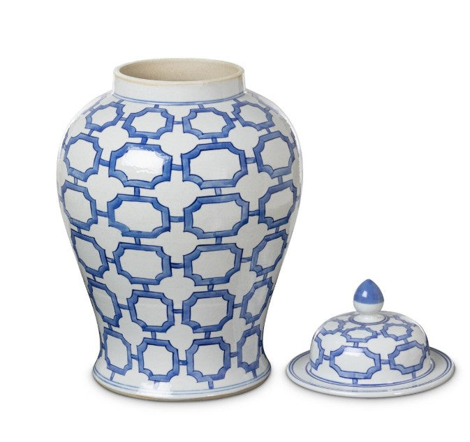 Park Hill Imperial Ceramic Ginger Jar, Blue and White
