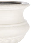 Park Hill Large Metal Portico Urn w/ Tall Pedestal