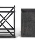 Park Hill Small Metal Estate Planter – Noir