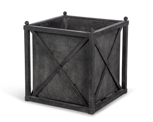 Park Hill Small Metal Estate Planter – Noir