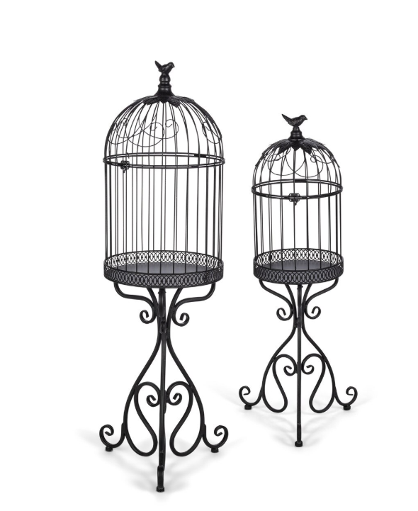 Park Hill Scrollwork Birdcage Planters – Set of 2