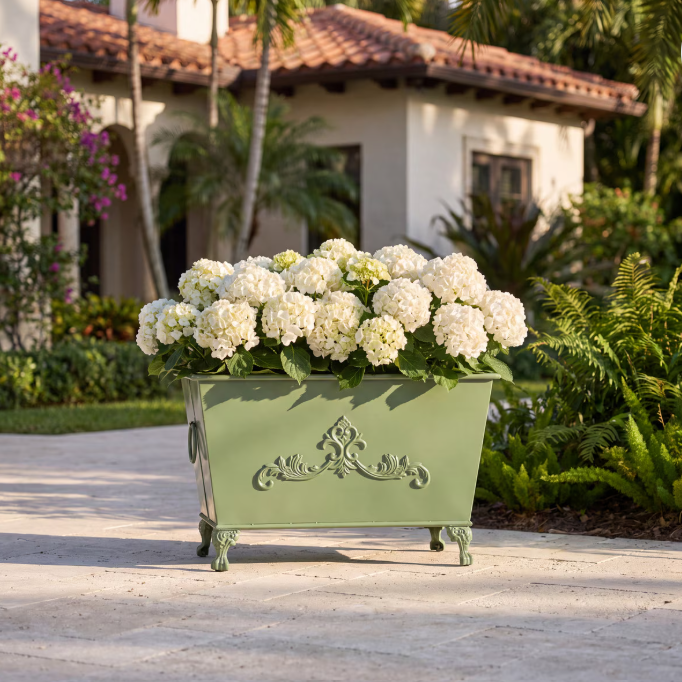 Park Hill Grand Scroll Rectangular Planter