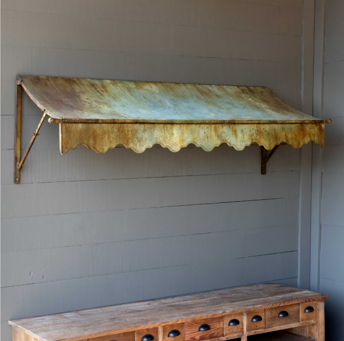 Park Hill Aged Metal Awning – Bronze & Green Patina