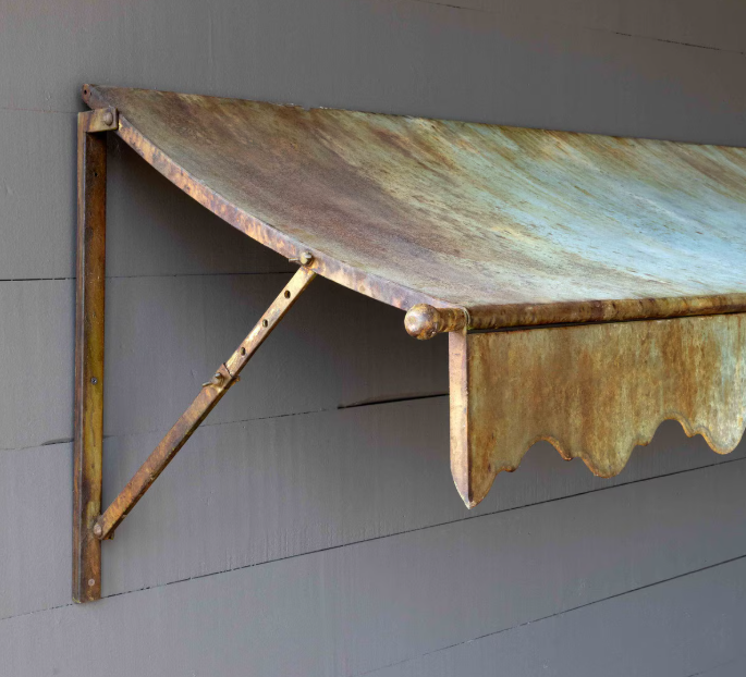 Park Hill Aged Metal Awning – Bronze & Green Patina