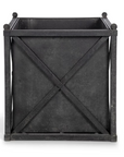 Park Hill Large Metal Estate Planter – Noir