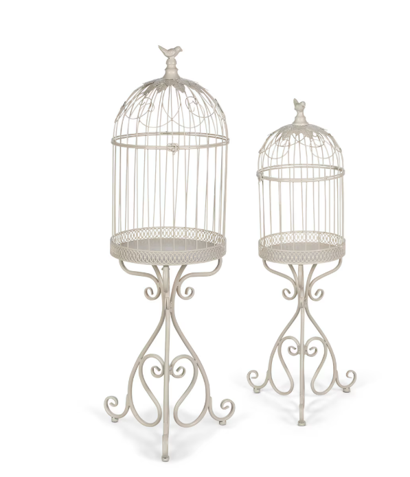 Park Hill Scrollwork Birdcage Planters – Set of 2