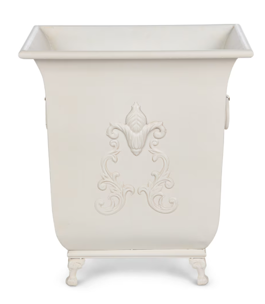 Park Hill Grand Scroll Planter – Soft Garden Green or Antiqued White