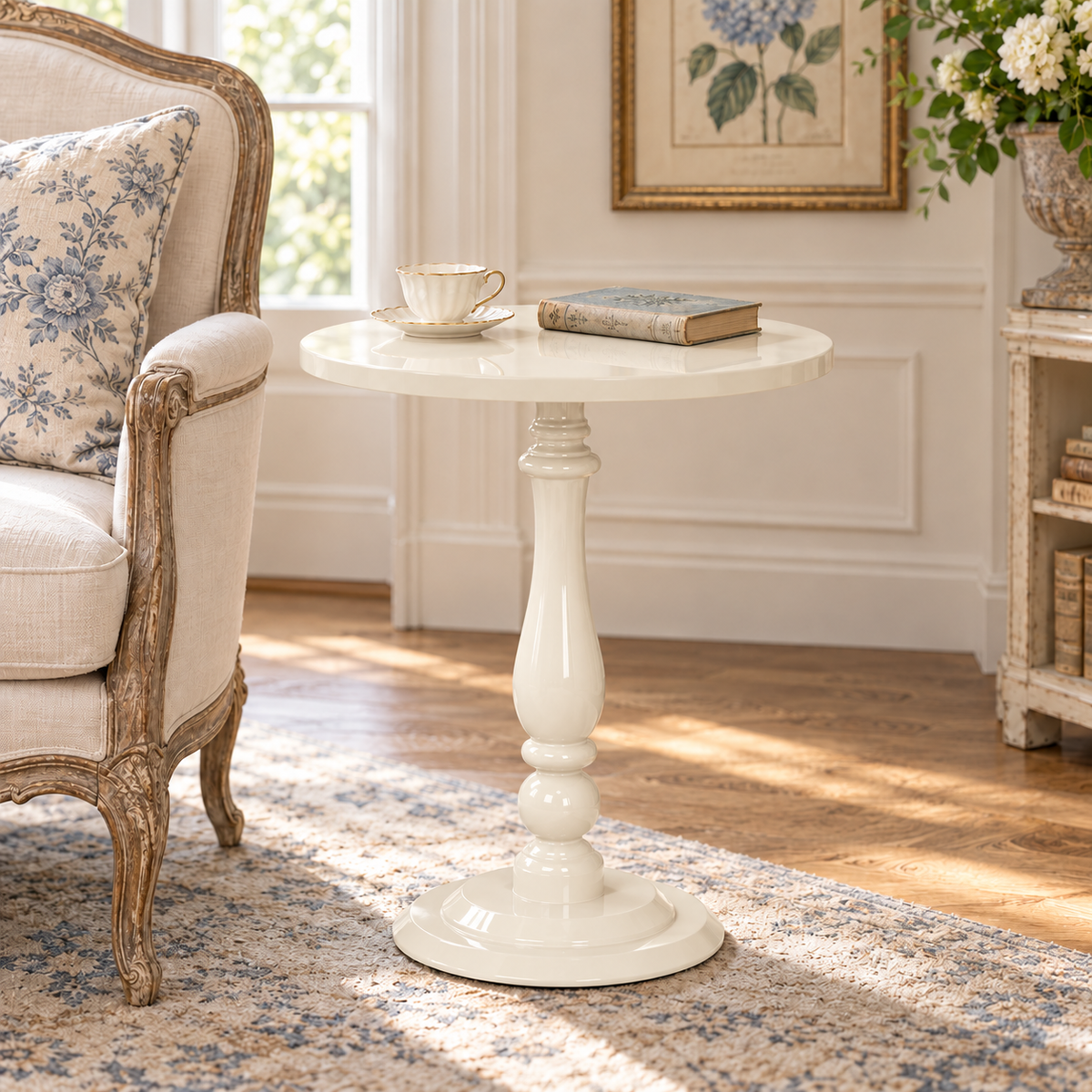 Park Hill Cascade Pedestal Accent Table – Three Colors