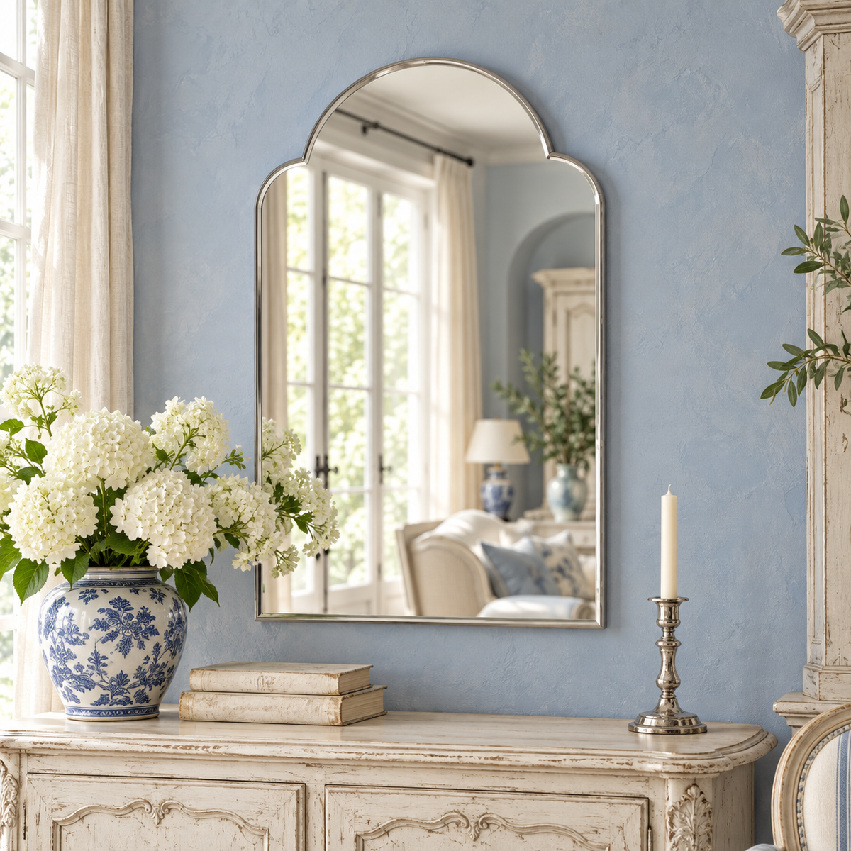 Park Hill Island Manor Wall Mirror – Brass or Silver