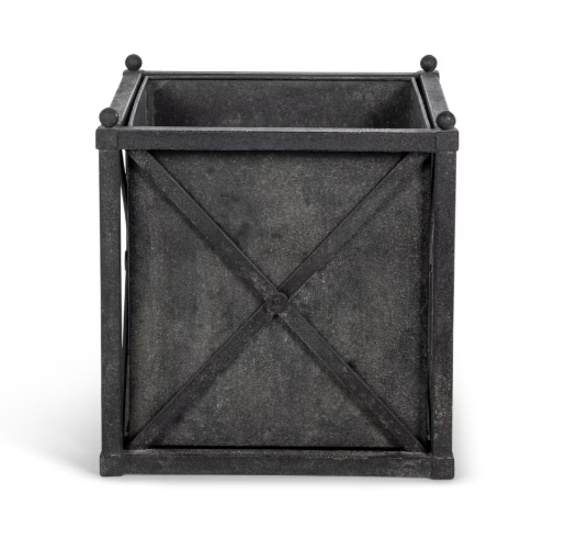 Park Hill Small Metal Estate Planter – Noir