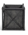 Park Hill Small Metal Estate Planter – Noir