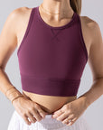 Full Size Sweat Sesh Crop Top - Plum