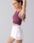 Full Size Sweat Sesh Crop Top - Plum