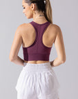 Full Size Sweat Sesh Crop Top - Plum