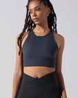 Full Size Sweat Sesh Crop Top - Smoky Navy