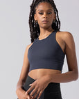 Full Size Sweat Sesh Crop Top - Smoky Navy