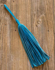 Teal Leather Tassel