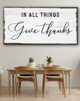 In All Things Give Thanks Sign