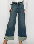 Artemis Vintage | Tummy Control High Rise Cuffed A Wide Leg Jeans JEANS - My Pampered Life Seattle