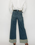 Artemis Vintage | Tummy Control High Rise Cuffed A Wide Leg Jeans JEANS - My Pampered Life Seattle