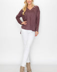 Andrea Stretch Faux Suede Top