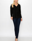 Andrea Stretch Faux Suede Top