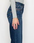 Artemis Vintage |High Rise Ankle Straight Jeans - Western Detail Design