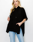 Fleta French Scuba Poncho with Hoodie