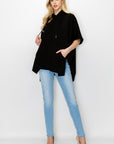 Fleta French Scuba Poncho with Hoodie