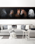 A Family Of Horses Canvas Wall Art