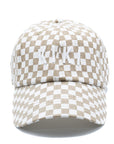 Tan Checker Custom Hat