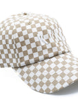 Tan Checker Custom Hat