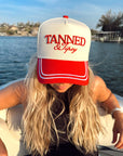 Tanned & Tipsy - Red Vintage Trucker Hat - My Pampered Life Seattle