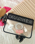 Chargers Clear Pouch - Black - My Pampered Life Seattle