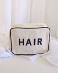 Hair Canvas XL Bag - Black Trim - My Pampered Life Seattle