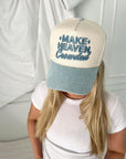 Make Heaven Crowded - Denim Vintage Trucker Hat - My Pampered Life Seattle