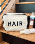 Hair Canvas XL Bag - Black Trim - My Pampered Life Seattle