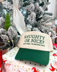 Naughty or Nice? Don't Care - Green Vintage Trucker Hat