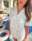 Bikinis - Short Sleeve Pajama Set - My Pampered Life Seattle