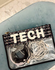 Tech Clear Pouch - Black Tweed - My Pampered Life Seattle