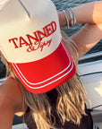 Tanned & Tipsy - Red Vintage Trucker Hat - My Pampered Life Seattle
