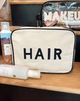 Hair Canvas XL Bag - Black Trim - My Pampered Life Seattle
