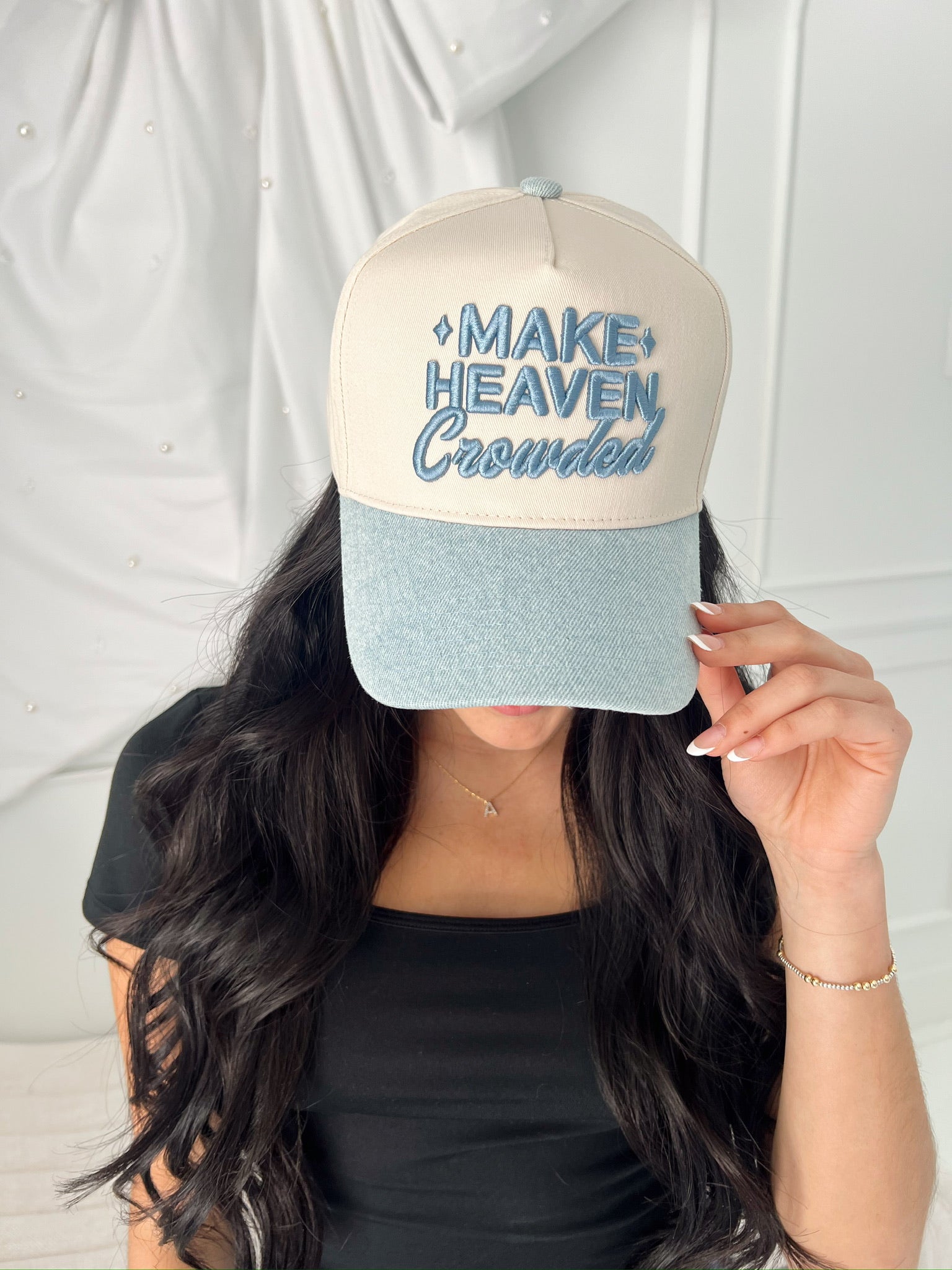 Make Heaven Crowded - Denim Vintage Trucker Hat