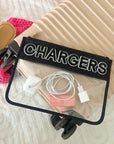 Chargers Clear Pouch - Black - My Pampered Life Seattle
