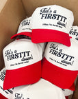 That's a Firstttt Down Vintage Trucker Hat - Red - My Pampered Life Seattle