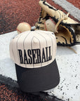 Baseball - Black Stripe Vintage Trucker Hat - My Pampered Life Seattle