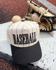 Baseball - Black Stripe Vintage Trucker Hat - My Pampered Life Seattle