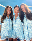 Blue Palms - Short Sleeve Pajama Set - My Pampered Life Seattle