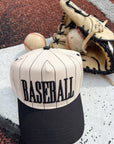 Baseball - Black Stripe Vintage Trucker Hat - My Pampered Life Seattle