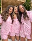 Pink Champagne - Short Bamboo Pajama Set - My Pampered Life Seattle